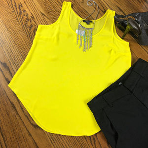 J. Crew Draped Tank Top in "Lemon Wedge" Size XS